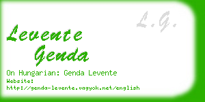 levente genda business card